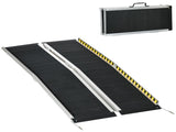 Wheelchair Ramp, 152L x 73Wcm, 272KG Capacity, Folding Aluminium Threshold Ramp with Non-Skid T3398P343504