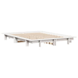 Bed Frame without Mattress White 120x200 cm Solid Wood Pine 850663
