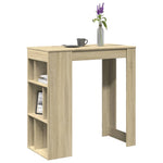 ZNTS Bar Table with Racks Sonoma Oak 102x50x103.5 cm Engineered Wood 854357