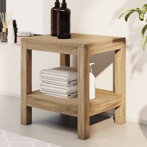 ZNTS Bathroom Side Table 45x35x45 cm Solid Wood Teak 340747