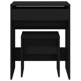 Dressing Table and Stool Black 60x40x113.5 cm 848214