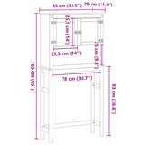Bathroom Washing Machine Cabinet Corona Solid Wood Pine 4013408