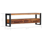 TV Cabinet 140x30x45 cm Solid Acacia Wood 247736