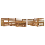 Outdoor Sofa Set 6 pcs Natural Solid Acacia Wood 3383027