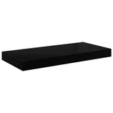 Floating Wall Shelves 4 pcs High Gloss Black 50x23x3.8 cm MDF 323768