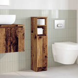 Bathroom Cabinet with Roll Holder Old Wood 20.5x22x90 cm 858504