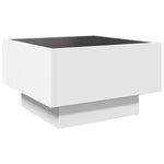 ZNTS Coffee Table with LED White 50x50x30 cm Engineered Wood 847504