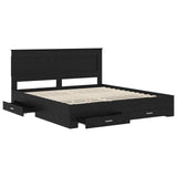 Bed Frame with Drawer with Headboard Manual Engineered Wood 3410290