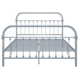 ZNTS 284506 Bed Frame without Mattress Grey Metal 120x200 cm