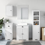 4 Piece Bathroom Furniture Set BODO White Solid Wood Pine 3307650
