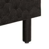 Side Cabinet Black 60x33x75 cm Solid Wood Mango 356844