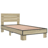 Bed Frame without Mattress Sonoma Oak 75x190 cm Small Single 845748