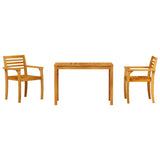 Garden Dining Set 3 pcs Brown Solid Acacia Wood 3375662