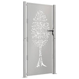 Garden Gate 100x175 cm Corten Steel Tree Design 153164