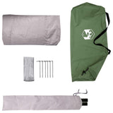 Backpacking Tent Green 4-Person 185T Polyester with PU Coating 42018559