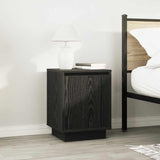 ZNTS Bedside Cabinet with LED Lights Black 38x34x50 cm 861267