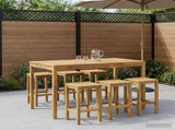Garden Bar Table White 147 x 88.5 x 105 cm Solid Acacia Wood 901724
