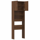 Washing Machine Cabinet Brown Oak 64x24x190 cm Engineered Wood 859133