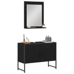 Bathroom Furniture Set with Storage 2 pcs Black 80 x 33 x 60 cm 3334333