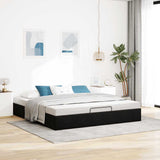 Ottoman Bed Frame No Mattress Black Super King Velvet 3311005