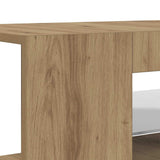 TV Cabinet with LED Lights Artisan Oak 90x39x30 cm Engineered Wood 856326