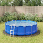 ZNTS Pool Ground Cloth Light Grey Ø396 cm Polyester Geotextile 94218