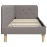 Corner Bed Frame with Headboard Taupe 80 x 200 cm Fabric 42016558