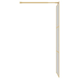 Walk-in Shower Wall with Clear ESG Glass Gold 90x195 cm 154937