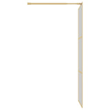Walk-in Shower Wall with Clear ESG Glass Gold 80x195 cm 154935