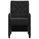 Dining Chairs with Wheels 2 pcs Black 58 x 67 x 97 cm Velvet 42017871