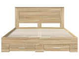 Bed Frame with Drawer with Headboard Manual Engineered Wood 3410336