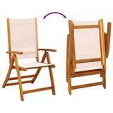 9 Piece Garden Dining Set Solid Wood Acacia and Textilene 3279277