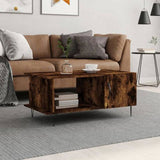 Coffee Table Smoked Oak 90x50x40 cm Engineered Wood 829489