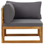 Sectional Corner Sofas 2 pcs with Cushions Solid Wood Acacia 318551