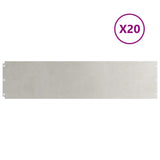 Lawn Edgings 20 pcs 25x103 cm Stainless Steel 860176