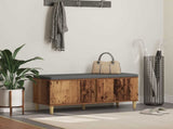 Hall Bench Old Wood 100 x 38 x 46 cm Engineered Wood and Fabric 891542