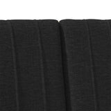 Upholstered Headboard Black 200 cm Solid Pine Wood 879376