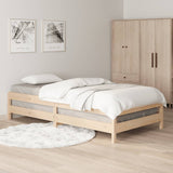 Stack Bed without Mattress 100x200 cm Solid Wood Pine 820387