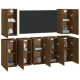 TV Cabinets 7 pcs Brown Oak 30.5x30x60 cm Engineered Wood 3120337