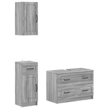 3 Piece Bathroom Cabinet Set UTRECHT Grey Sonoma 3417816