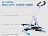 Stepper w/ Handle Hand Grip Workout Fitness Machine For Fitness Aerobic Exercise Home Gym White T3398P349147