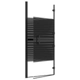 Folding Shower Enclosure ESG 120x140 cm Black 150742