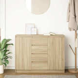 Sideboard with Drawers Sonoma Oak 100.5x35x76 cm Engineered Wood 3328446