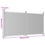 Fence Panel Brown 353x186 cm WPC 3282799
