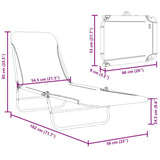 Sunlounger Set of 2 Leaf Pattern 310346