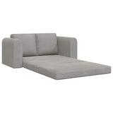 Folding Sofa Bed Light Grey 148 x 71 x 83 cm Velvet 42030509