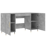 Desk Concrete Grey 140x50x75 cm Engineered Wood 829528