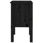 ZNTS Bedside Cabinets 2 pcs Black 40x35x61.5 cm Solid Wood Pine 813698