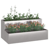 Garden Planter Silver 100 x 60 x 45 cm Stainless Steel 865873