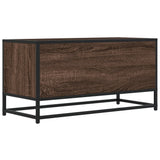 TV Cabinet Brown Oak 80x34.5x40 cm Engineered Wood and Metal 848813